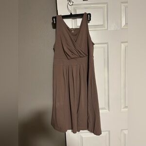 Lands' End Taupe Sleeveless Dress